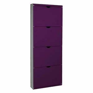 Lila fém billenő ajtós cipőtartó 51x138x16 cm – Household Pleasure kép