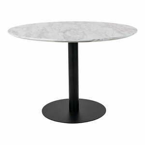 Kerek étkezőasztal márvány dekoros asztallappal ø 110 cm Bolzano – House Nordic kép