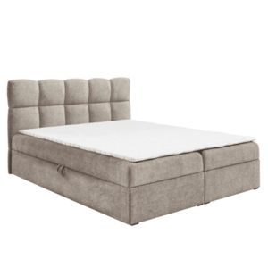 Boxspring ágy, 200x200, szürkésbézs Taupe, NEGRY kép