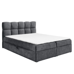 Boxspring ágy, 160x200, sötétszürke, NEGRY kép
