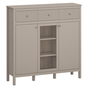 Komód, szürkésbarna Taupe/craft arany tölgy, KLIO 2D1W3S kép