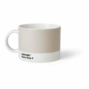 Fehér-szürke porcelán bögre 475 ml Warm Gray 2 – Pantone kép