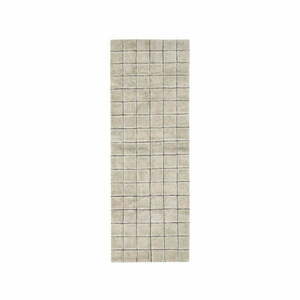 Bézs kézi szövésű gyapjú futószőnyeg 80x230 cm Mosaic Sandstone – Lorena Canals kép