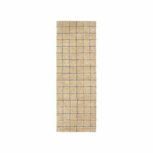 Borostyán színű kézi szövésű gyapjú futószőnyeg 80x230 cm Mosaic Amber – Lorena Canals kép