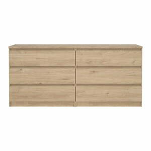 Natúr színű komód tölgyfa dekorral 154x70x50 cm Naia – Tvilum kép