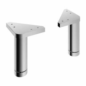 Fényes ezüstszínű bútorláb szett 2 db-os Quickset 318 – Pelipal kép