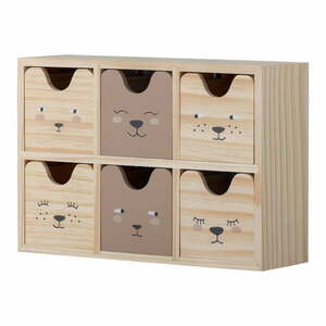 Natúr színű fa játéktároló doboz 27x8x18 cm Calle – Bloomingville Mini kép