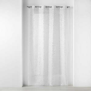 Fehér-ezüstszínű voile fényáteresztő függöny 140x240 cm Floressia – douceur d'intérieur kép