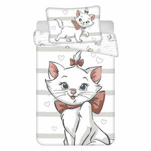 Fehér pamut gyerek ágyneműhuzat babaágyhoz 100x135 cm Marie Cat "Bow" – Jerry Fabrics kép