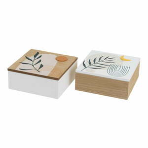 Fedeles dekoratív tárolódoboz szett 2 db-os ø 20x8, 5 cm – Casa Selección kép