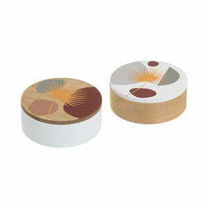 Fedeles dekoratív tárolódoboz szett 2 db-os ø 17x6, 5 cm – Casa Selección kép