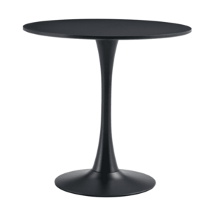 Étkezőasztal, fekete, átmérő 80 cm, REVENTON NEW kép