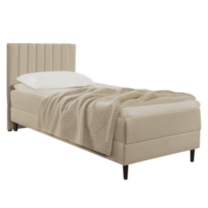 Boxspring ágy, 90x200, bézs, VALENCI kép