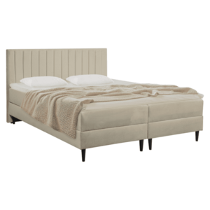 Boxspring ágy, 160x200, bézs, VALENCI kép