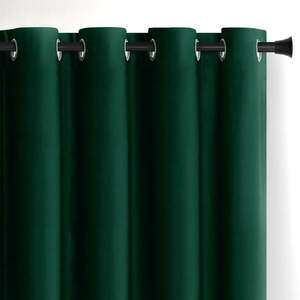 Sötétzöld bársony dimout (részleges sötétítő) függöny 140x245 cm Eyelets – Restilo kép