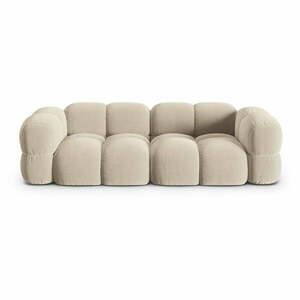 Bézs bársony kanapé 250 cm Loretto – Cosmopolitan Design kép