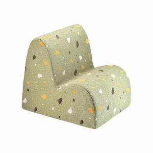 Zöld buklé-zsenília gyerek fotel Terrazzo Cloud – Wigiwama kép