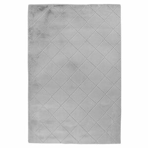 Szőnyeg, rombusz mintás, ezüst - szürke, poliészter, 200x290 cm - ELORIA - Butopêa kép