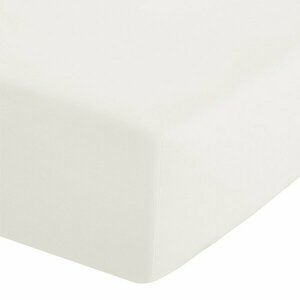 Krémszínű gumis perkál lepedő 135x190 cm Easy Iron Percale – Catherine Lansfield kép
