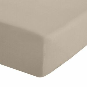 Világosbarna gumis perkál lepedő 135x190 cm Easy Iron Percale – Catherine Lansfield kép