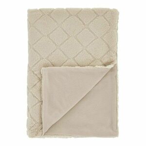 Bézs mikroplüss takaró 130x170 cm Cosy Diamond – Catherine Lansfield kép