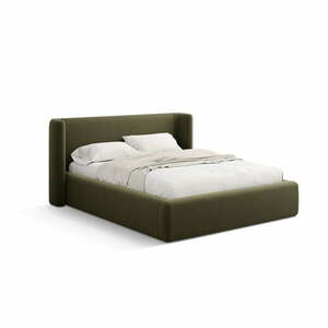 Zöld kárpitozott ágyneműtartós franciaágy ágyráccsal 200x200 cm Jason – Windsor & Co Sofas kép