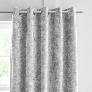 Szürke bársony függöny szett 2 db-os 229x229 cm Crushed Velvet – Catherine Lansfield kép