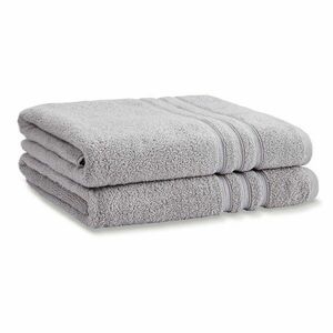 Világosszürke frottír pamut fürdőlepedő szett 2 db-os 90x140 cm Zero Twist – Catherine Lansfield kép