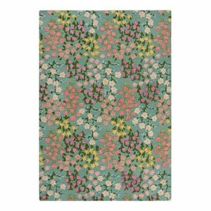 Mentazöld kézi szövésű gyapjú szőnyeg 160x230 cm Emilia Floral – Flair Rugs kép