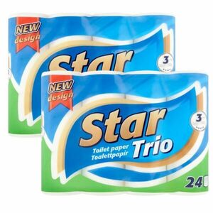 Star Trio 3 rétegű Toalettpapír 2x24 tekercs kép