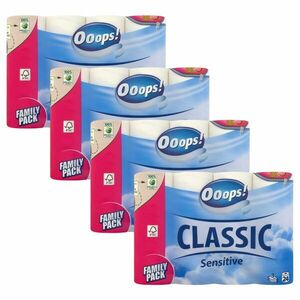 Ooops! Classic Sensitive 3 rétegű Toalettpapír 4x24 tekercs kép