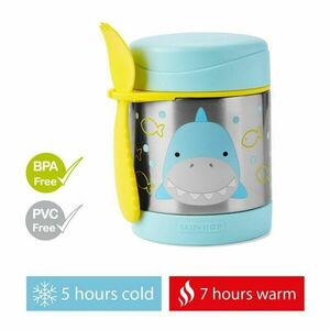 SKIP HOP Zoo Termosz ételhez kanállal/villával Cápa 325 ml, 3év+ kép