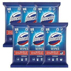 Domestos Ocean fertőtlenítő hatású higiénikus törlőkendő, 6x60 db kép