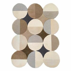 Szürkésbézs kézi szövésű gyapjú szőnyeg 200x290 cm Mia Ellipse – Flair Rugs kép