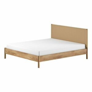 Natúr színű tölgyfa franciaágy ágyrács nélkül 160x200 cm Olive Rope – Vipack kép
