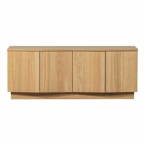Natúr színű tölgyfa TV-állvány 133x52x45 cm Zuma – WOOOD kép