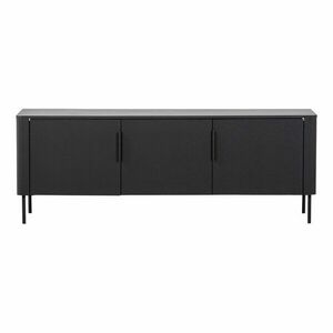 Matt fekete borovi fenyő TV-állvány 154x56x44 cm Gunnar – WOOOD kép