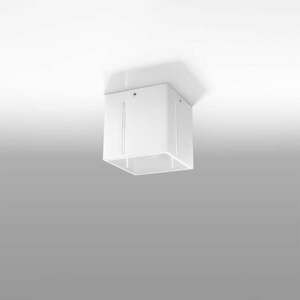 Fehér mennyezeti lámpa fém búrával 10x10 cm Pax – Sollux kép