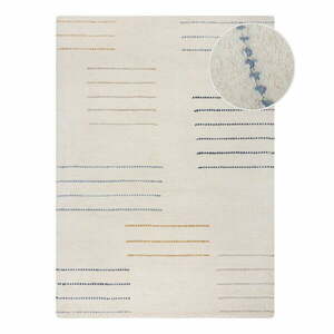 Krémszínű kézi szövésű gyapjú szőnyeg 200x290 cm Dottie Geometric – Flair Rugs kép