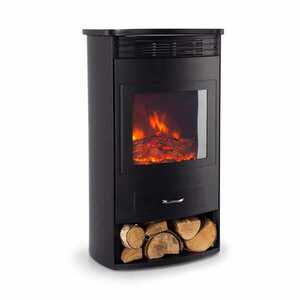Klarstein Bormio, elektromos kandalló, 950/1800 W, termosztát, heti időzítő, fekete kép