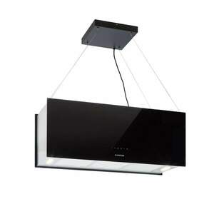 Klarstein Kronleuchter XL, mennyezeti páraelszívó, 90 cm, 577 m³/ó, LED, érintőképernyős, fekete kép