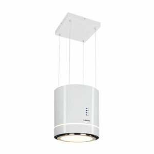 Klarstein Tron Ambience, sziget páraelszívó, Ø 40 cm, légkeringetés, 521 m³/ó, LED, fehér kép