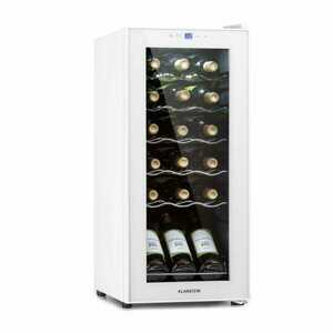 Klarstein Shiraz 18 Slim Uno, borhűtő, 50 l, 18 palack, 5-18°C, érintőképernyős kezelőpanel kép