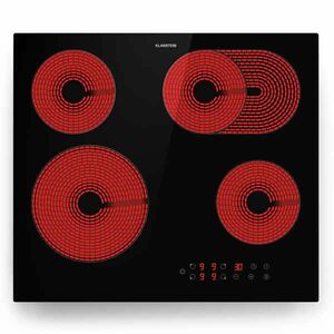 Klarstein Virtuosa 4, főzőlap, 60 cm, 6600 W, kétzónás, Pluszone, időzítő, üvegkerámia kép