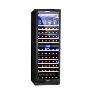 Klarstein Vinovilla Onyx Grande Duo, borhűtő, 425 liter, 162 palack, 3 színű LED világítás, fekete kép