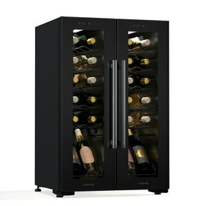 Klarstein Shiraz borhűtő, 2 hűtőzóna, érintőképernyős vezérlés, LED világítás, szabadon álló kép