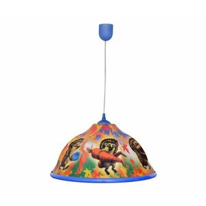 Gyerek csillár zsinóron HEDGEHOG 1xE27/15W/230V WLA-06 JEŻ TRAPEZ NIEBIESK kép