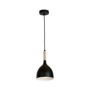 Csillár zsinóron NOAK WOOD 1xE27/15W/230V fekete/bükkfa 1191 kép