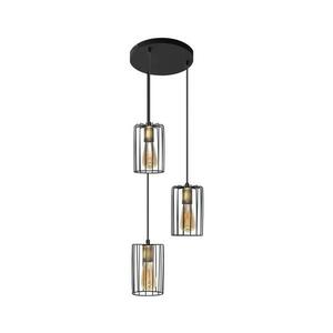 Csillár zsinóron FARGO 3xE27/15W/230V W-KD 1401/3 BK+AB kép