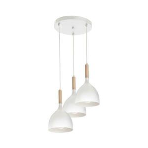 Csillár zsinóron NOAK WOOD 3xE27/15W/230V fehér/bükkfa 1195 kép